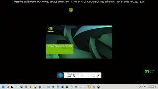 Installed Nvidia GPU DCH  WHQLdriver 31.0.15.1748 on Windows 11 ASUS R542UQ-DM153 with X542UQ.311