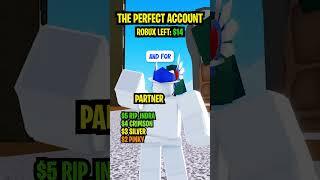  CHOOSE THE BEST BLOX FRUITS ACCOUNT POSSIBLE WITH 15 ROBUX!  #shorts