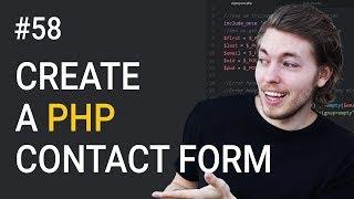 58: How to Create A PHP Contact Form | PHP Tutorial | Learn PHP Programming | HTML Contact Form