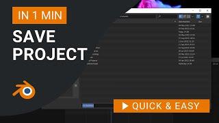 Blender Tutorial: How to Save Project in Blender Video Editor