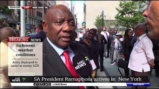 UNGA | President Cyril Ramaphosa touches down in New York