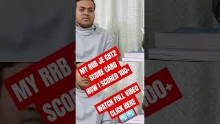 MY RRB JE CBT2 SCORE CARD/HOW I SCORED 100+#rrbje #rrb #railway #exam #motivation #score