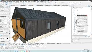 Фальцевая кровля в Archicad