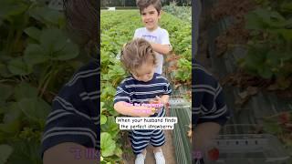 Dad Finds the SWEETEST Strawberry in the Whole Field! 