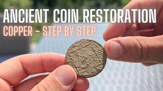 Ancient Coin Cleaning | Restoration | Copper | Step-by-Step Guide