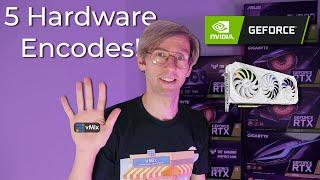 5 Hardware Encodes With NVENC. Well it's now 8! New video in description...