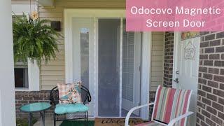 Odocovo Magnetic Screen Door | Heavy Duty Fiberglass White Mesh Screen Door