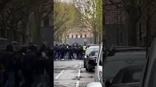 Gent fans "The Buffalos" corteo in London (West Ham United vs KAA Gent)