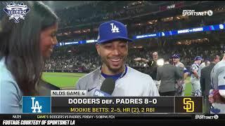 Mookie Betts On Dodgers Historic Performance vs Padres, Reacts to Forcing Game 5 at Dodger Stadium!