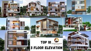 Triple floor top 10 house design