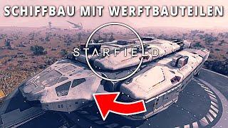 Raumschiff bauen mit Spezialteilen in Starfield Deutsch German Gameplay