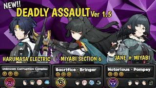 Harumasa, Miyabi & Jane Doe Teams!! | NEW Deadly Assault With Defferents Team Gameplay | Zzzero v1.5