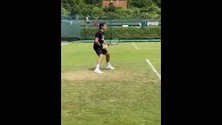 Federer Practice on Grass  Zen!