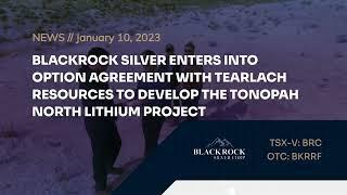 NEWS // BLACKROCK SILVER ENTERS OPTION AGREEMENT WITH TEARLACH RESOURCES TO DEVELOP LITHIUM PROJECT