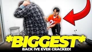 **BIGGEST BACK** I'VE EVER CRACKED!  | Asmr Chiropractic Crunchy Adjustment | Dr Tubio