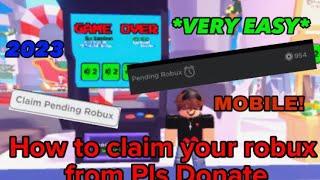 [MOBILE/PC] How to claim your ROBUX from PLS DONATE (2024) *VERY EASY* |STILL WORKS