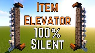 Minecraft Tutorial | Item Elevator 1.18 | 100% Silent | Storage system