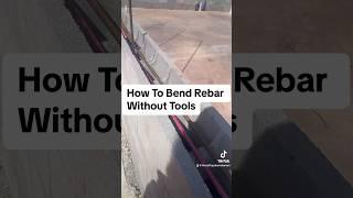 How To Bend Rebar Without Tools #diy