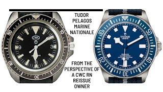 Tudor Pelagos Marine Nationale FXD //CWC RN Reissue diver comparison