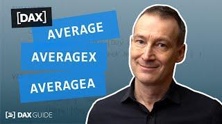 AVERAGE, AVERAGEA, AVERAGEX - DAX Guide