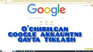 Google akkauntni qayta tiklash