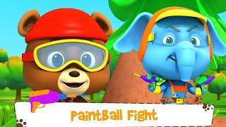 אגוזי לוקו | קרבות פיינטבול | מופע מצויר | Loco Nuts Cartoon | Paintball Fight | Fun Videos