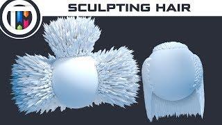 Blender Tutorial - How to Sculpt Hair with Blender's Comb Tool