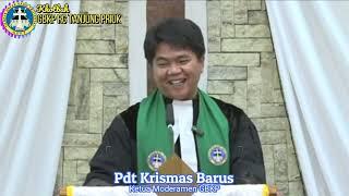 Pdt Krismas Imanta Barus di GBKP Tanjung Periuk part 3