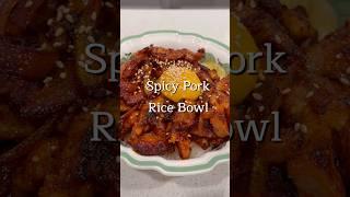Spicy Pork Rice Bowl #cooking #homecook #foodrecipe #recipe cipe
