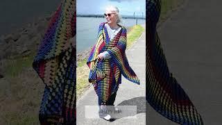 Rainbow Ruana Crochet Pattern