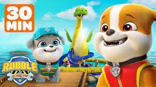 Rubble Builds a Water Slide & Splashes Into Summer! w/ PAW Patrol Rocky | 30 Minutes | Rubble & Crew