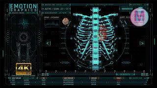 Sci-Fi Futuristic Brain & Heart Medical Screen with Virus Detection | Emotion Graphics | 2022