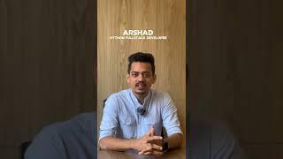 Arshad's Journey as Python Full stack developer: Unveiling the Career Path #ytshorts #education