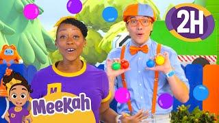 Blippi’s Colorful Ball Pit Adventure!  Let’s Play and Learn Colors! | 2 HR OF MEEKAH!