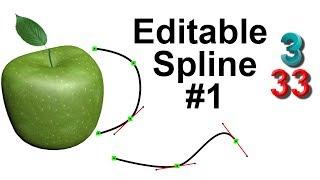 Editable Spline.  Редактируемый Сплайн 3ds max. Создание яблока. Модификатор Lathe. Урок 33. Курс