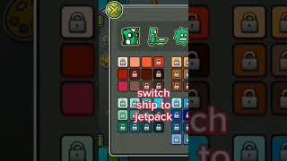 cool secret in geometry dash. Change ship to jetpack in color menu. #secret#geodASH