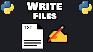 WRITE FILES using Python!  (.txt, .json, .csv) 