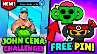 JOHN CENA CHALLENGE!! | Brawl Stars Free Pins & Krusty Kash