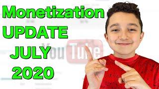 More Money for Youtubers ( NEW YOUTUBE MONETIZATION UPDATE JULY 2020 )