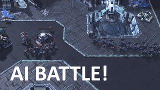 STARCRAFT AI BATTLE! - DominionDog vs Xena