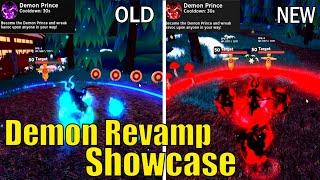 Old vs New Demon Revamp Comparison | Showcase | How to heal with Life Steal | All Skills & Abilities