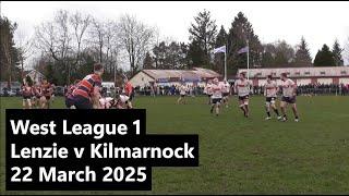 West Region Rugby: Lenzie v Kilmarnock 22 March 2025