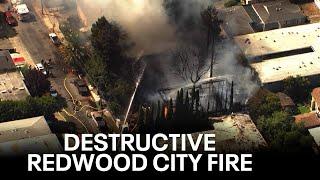 Redwood City fire rips through homes | KTVU