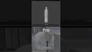 Blender Noob vs Pro Water Bottle  #blender #blender3d #blendertutorial #3dmodeling #blendermodeling