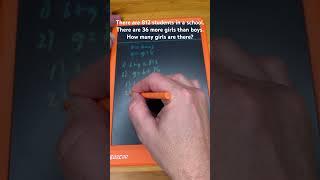 There are 812 students in a school. There are 36 more girls than boys. How many girls are there?