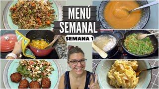 MENU SEMANAL Semana 1 *RECETAS Fáciles y Rápidas* BakeOrDie