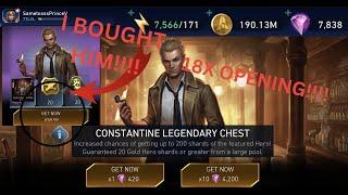 60$ UNLOCKING JOHN CONSTANTINE X18 LEGENDARY CHEST OPENING! | INSANE LUCK!!!!! | Injustice 2 Mobile