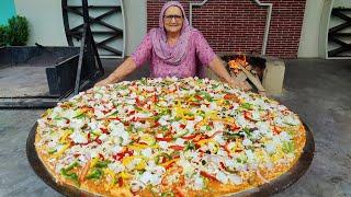 BIG PANEER MAKHNI PIZZA | Giant Pizza | Pizza Recipe | Biggest Pizza | By Grandma | Veg Village food