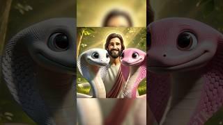 Jesus rescued the poor white snake & pink snake  #jesus #fe #amen