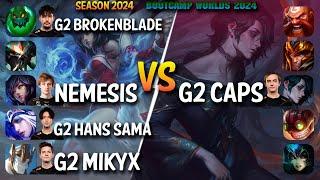 BrokenBlade, Nemesis, Hans Sama, Mikyx in the Same TEAM VS G2 Caps - Patch 14.18 EUW Ranked | lolrec